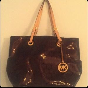 Chocolate Brown Michael Kors Tote Bag
